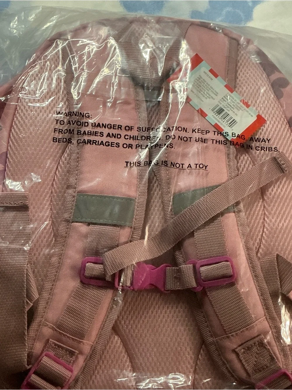 Rose Dusty Red Pink Butterfly Kids Backpack with Shiny Wings